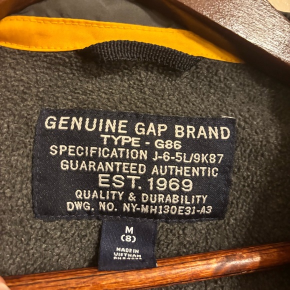 GAP Navy and Gray Kids Raincoat with Yellow Accents - Picture 5 of 7